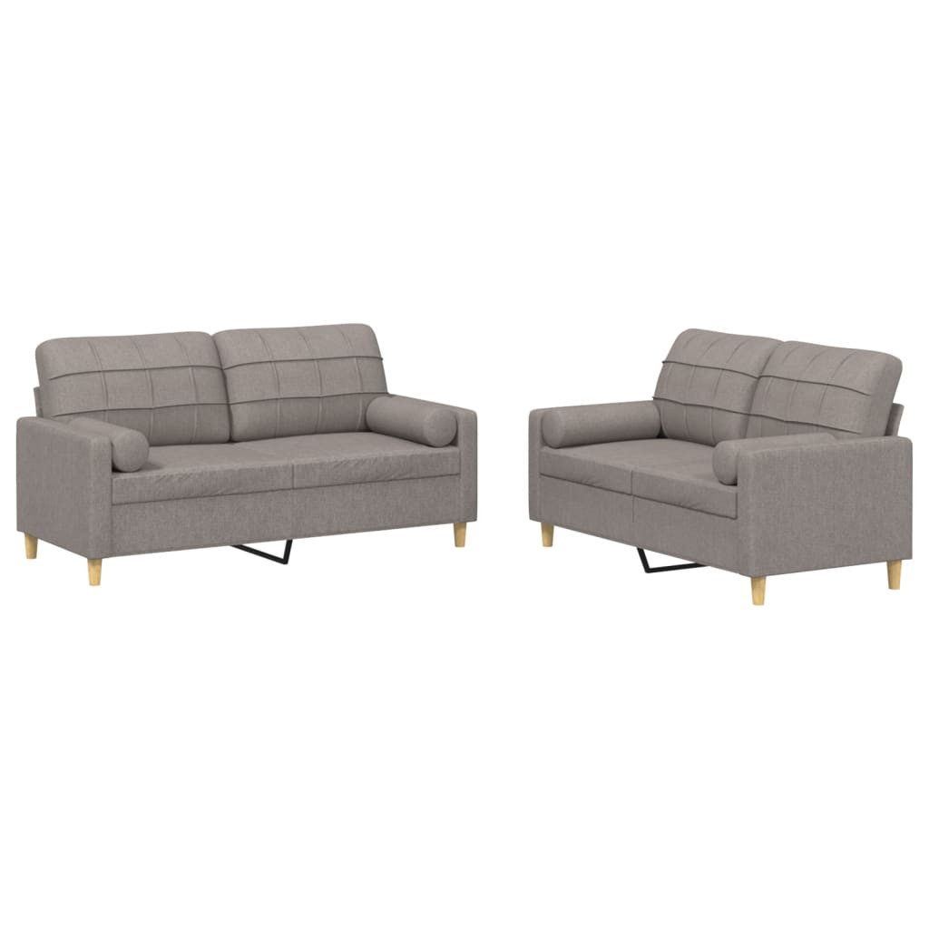 vidaXL Sofa 2-tlg. Sofagarnitur mit Kissen günstig online kaufen