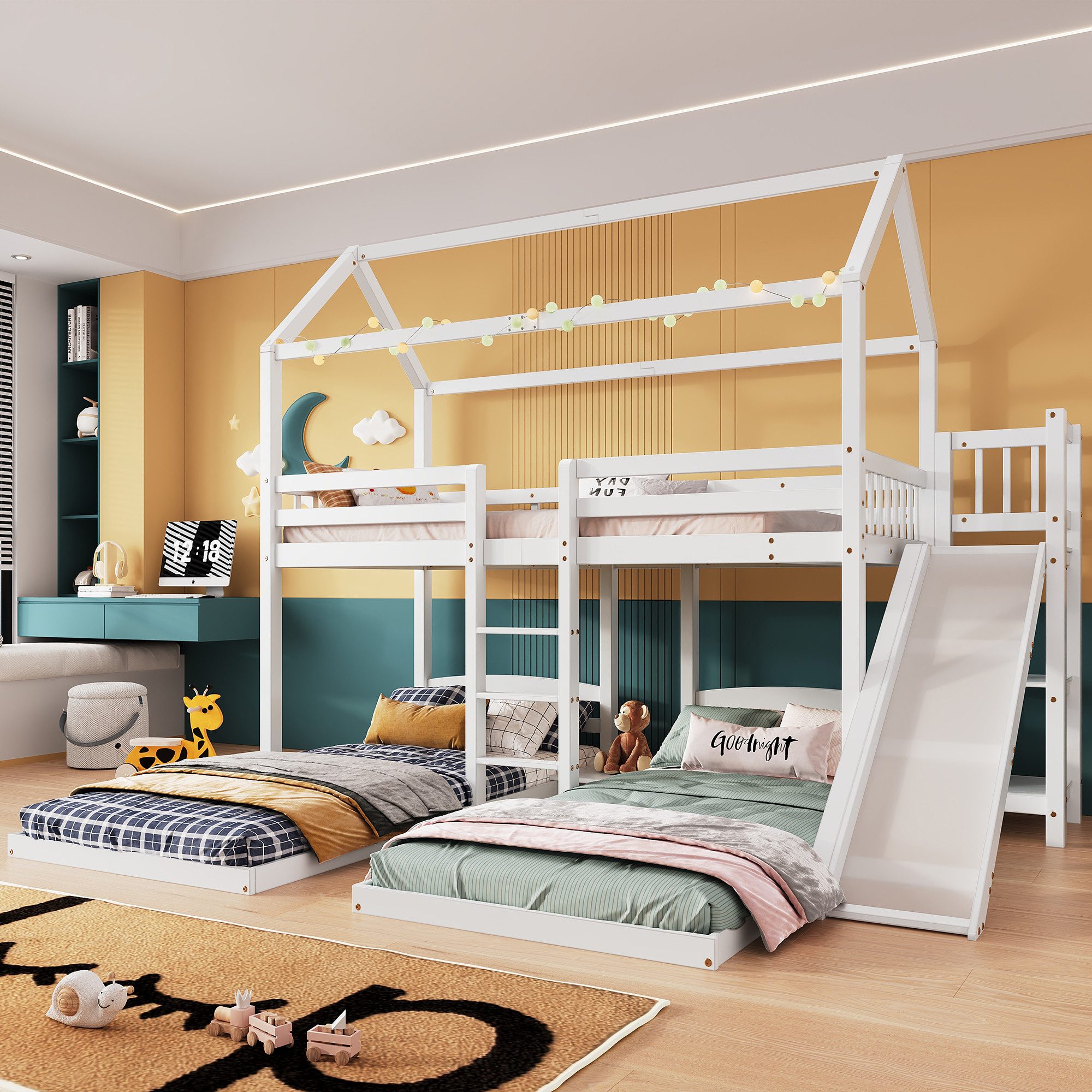 HAUSS SPOLE Etagenbett 90x200cm mit Rutsche, günstig online kaufen
