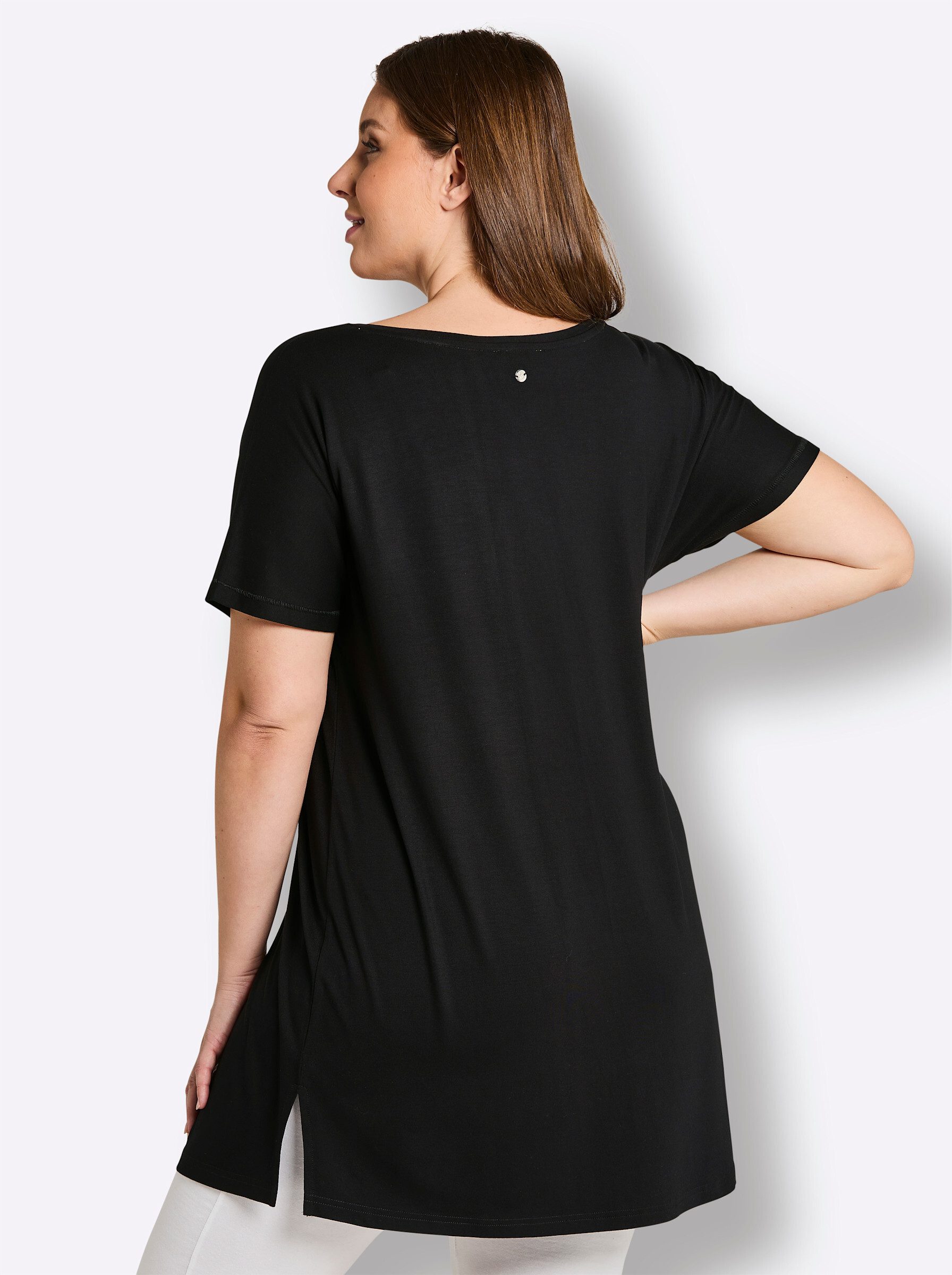 Sheego Strandkleid Kurzarm-Shirt Kurzarm
