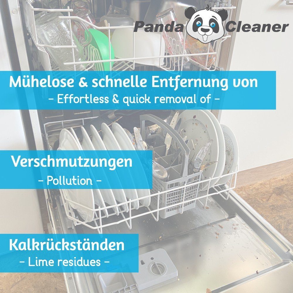Sprühkopf Spezialwaschmittel 1 Geschirrspüler 1 x - Spülmaschinenreiniger x Reiniger (Set, 1l) [2-St. + PandaCleaner Waschmaschinen & Hygiene-Reiniger