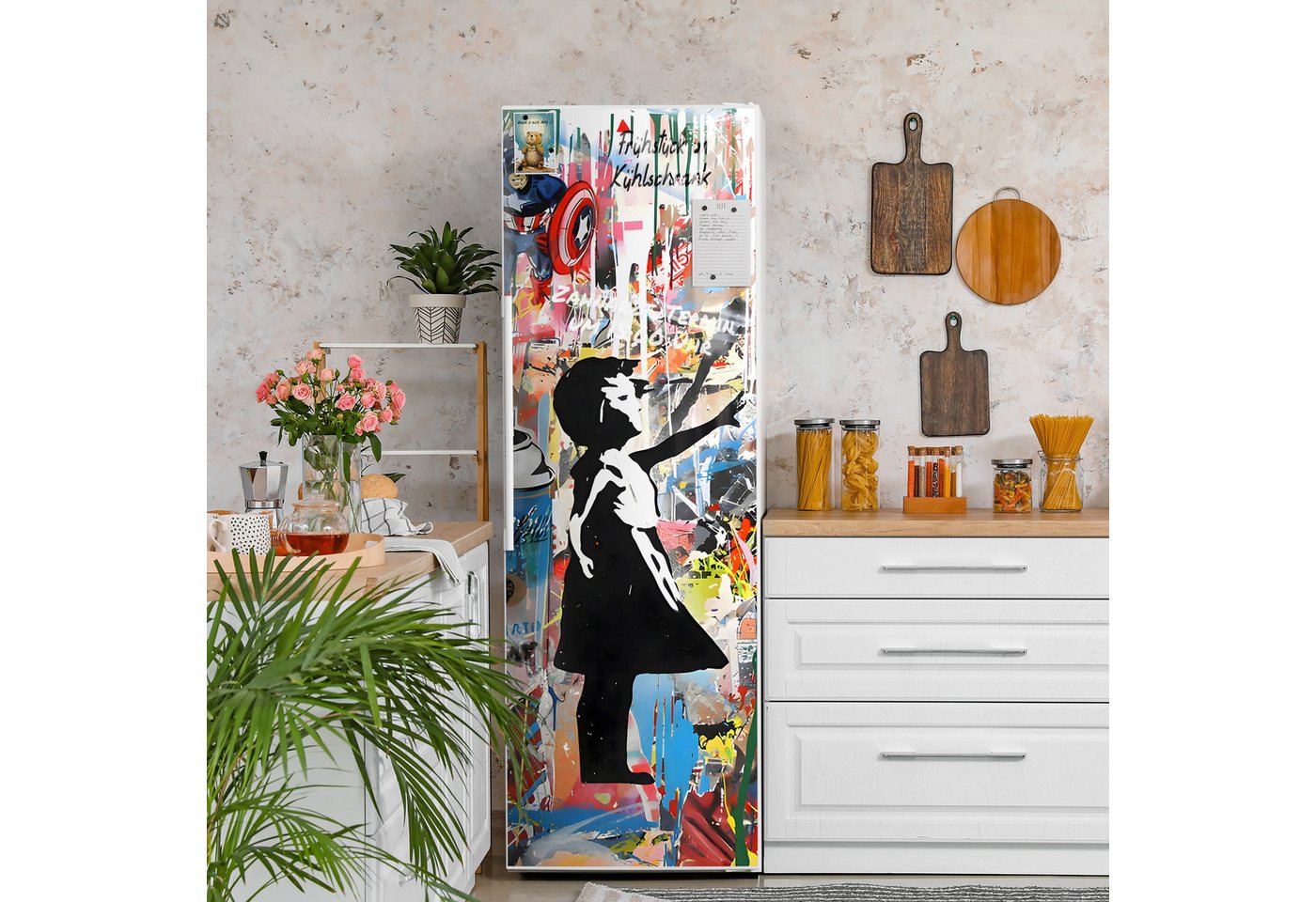 Thumbnail - DEQORI Magnetfolie 'Kreativer Farbsprung', beschreibbar Kühlschrank Magnetmatte magnetisch Magnetfolie