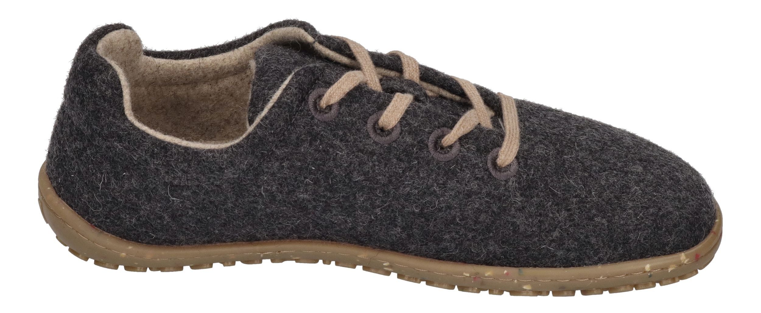 KOEL INES ECO MERINO Barfußschuh dark grey