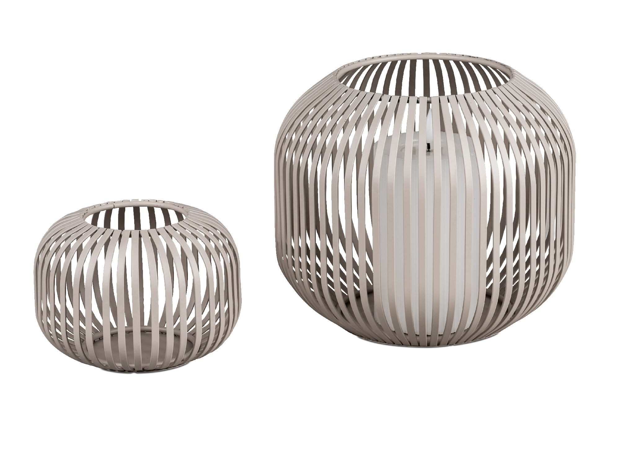 formano Windlicht Stäbe, Höhe: 18cm, Farbe: Grau, Motiv: Stäbe