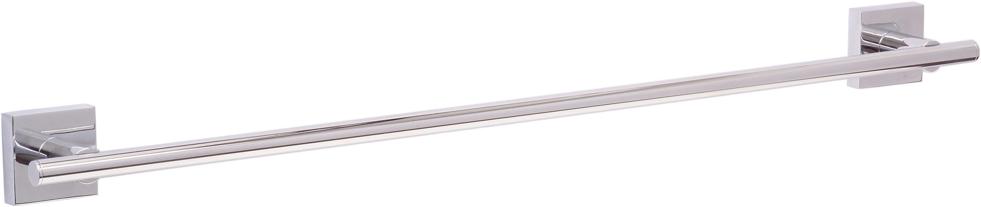 tesa Handtuchstange EKKRO Badetuchstange ohne Bohren - 5 cm : 64,5 cm : 6,0 cm, selbstklebende Handtuchhalterung - chrom - silber glänzend