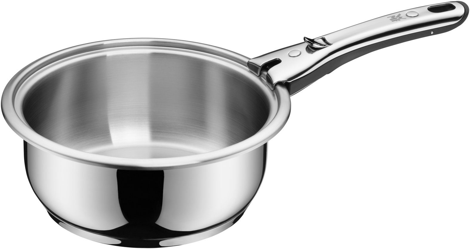 WMF Kasserolle Click&Serve Bratentopf, 20 cm, Cromargan Edelstahl rostfrei 18/10 (1-tlg., Stielkasserolle 20 cm ohne Griff), - optimal für Herdplatten mit Ø 18 cm