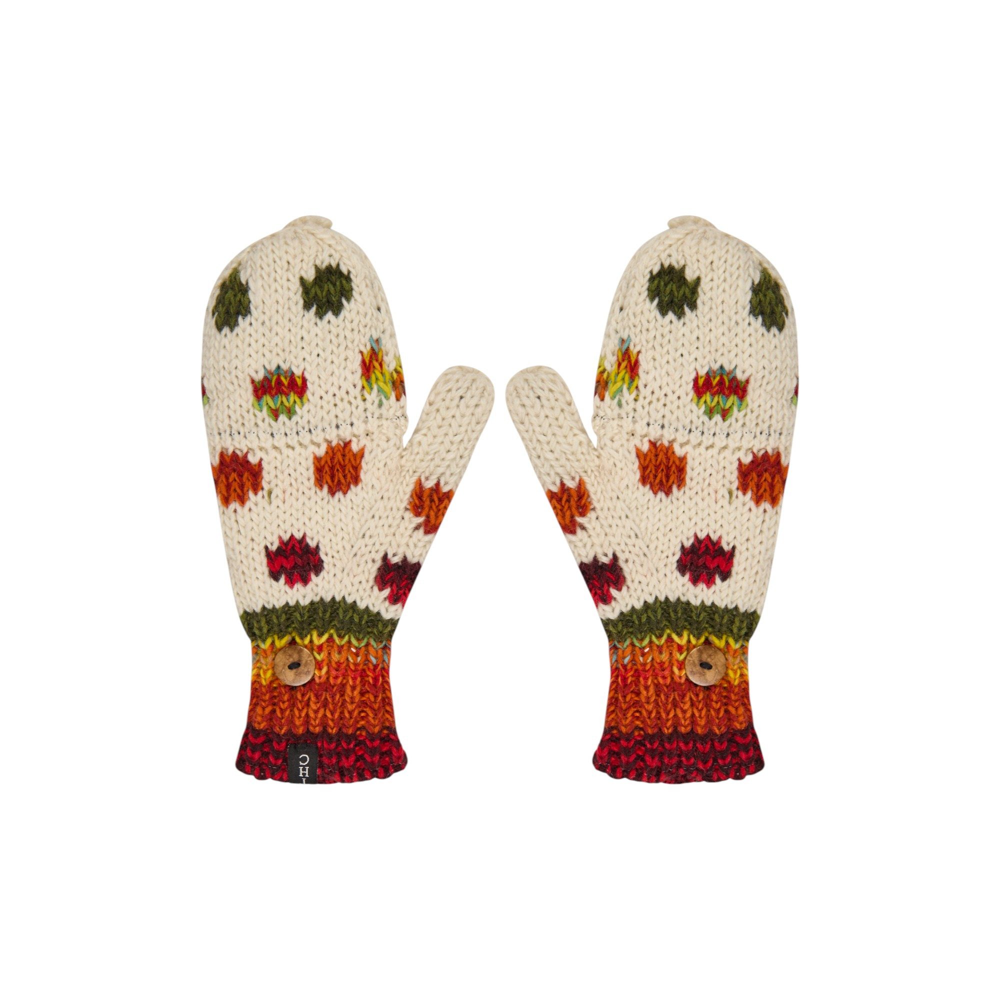THC Natural Line Strickhandschuhe THC Klapphandschuhe 840 gepunktet (1 Paar, 1-St., 1 Paar) abklappbare Fingerspitzen