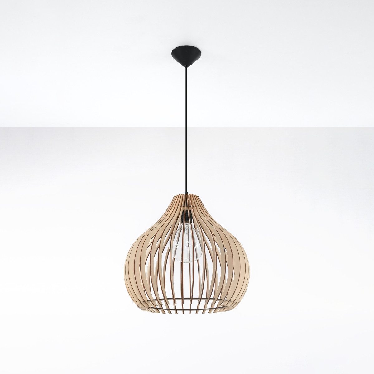 SOLLUX lighting Hängeleuchte Hängeleuchte Aprilla Holz, Nicht enthalten