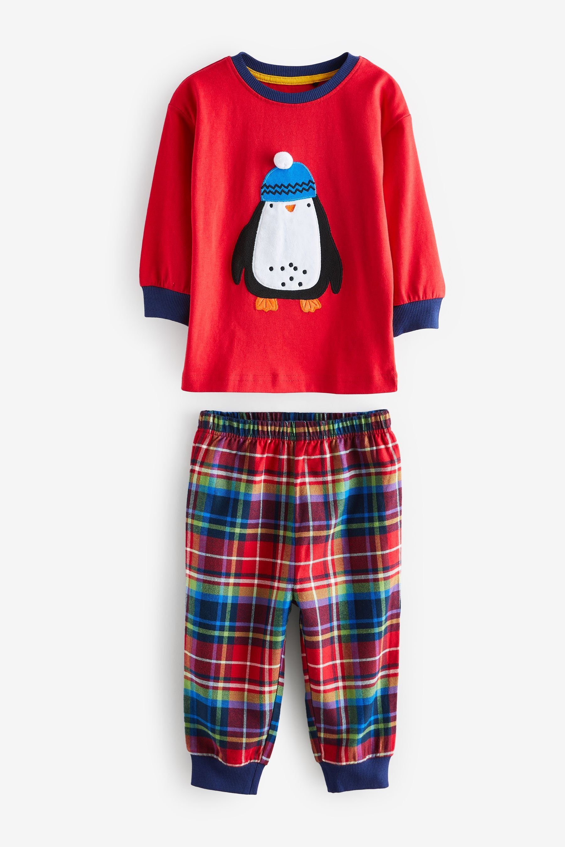 Pyjama, Navy Polar Penguin Karierter tlg) (4 Pyjama Blue/Red Next Bear 2er-Pack And