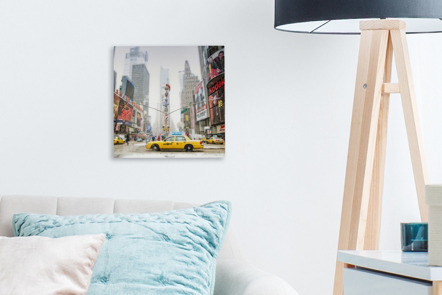 Schlafzimmer Leinwandbild OneMillionCanvasses® in New Bilder für Taxis City, York Wohnzimmer (1 St), Leinwand