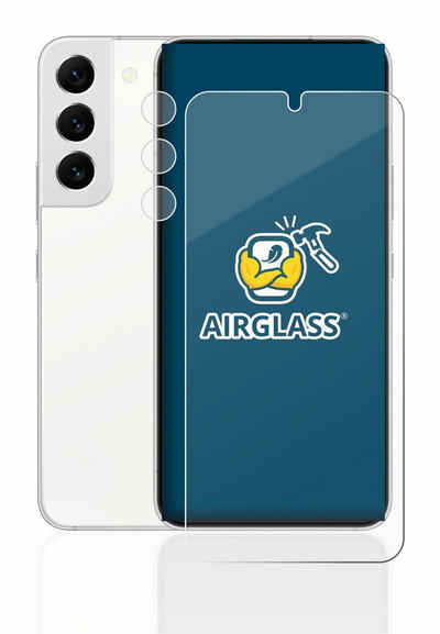 BROTECT flexible Panzerglasfolie für Samsung Galaxy S22 5G (Display+Kamera), Displayschutzglas, Schutzglas Glasfolie klar