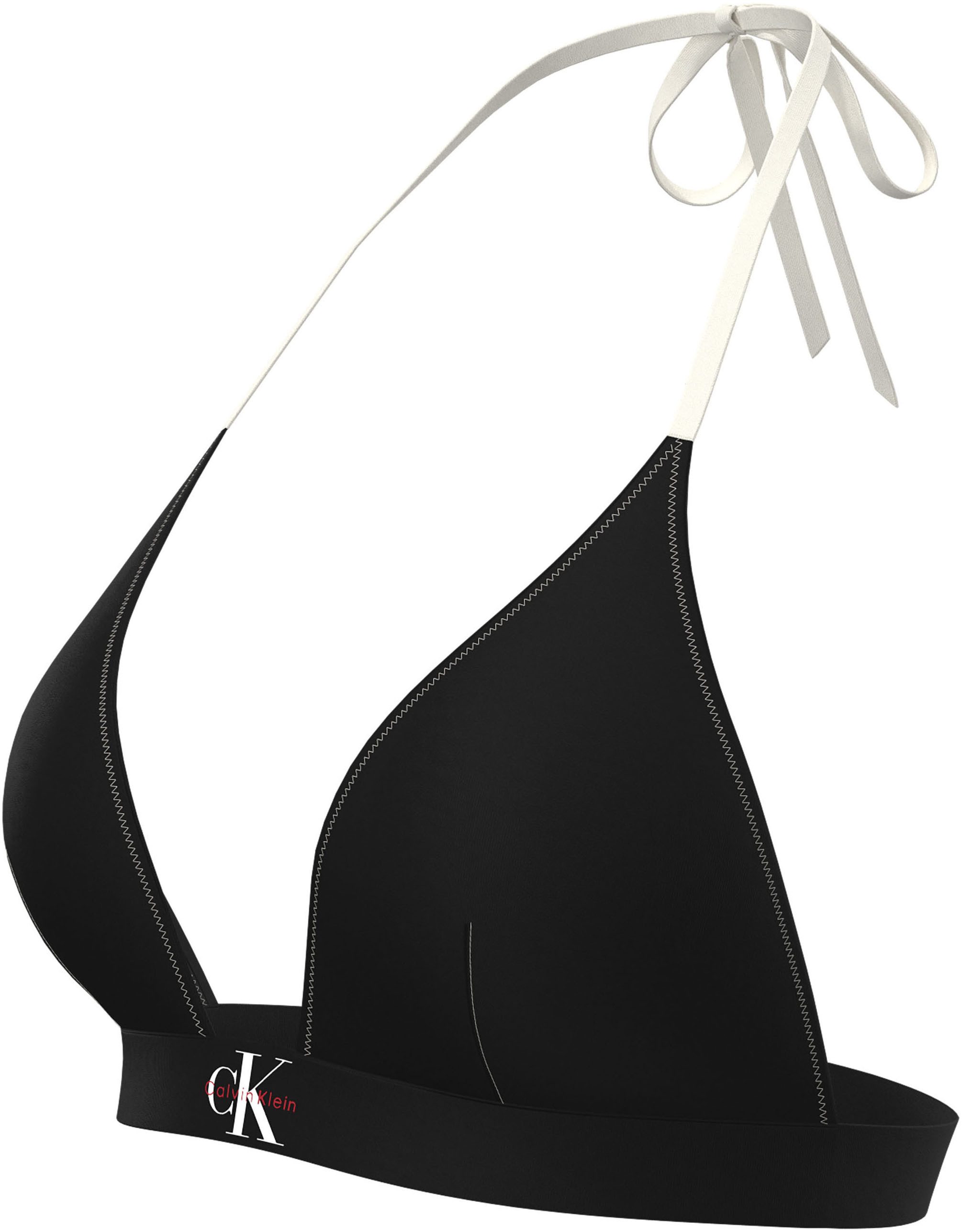 Calvin Klein Swimwear Triangel-Bikini-Top, Körpernahe Passform mit Band zum Binden