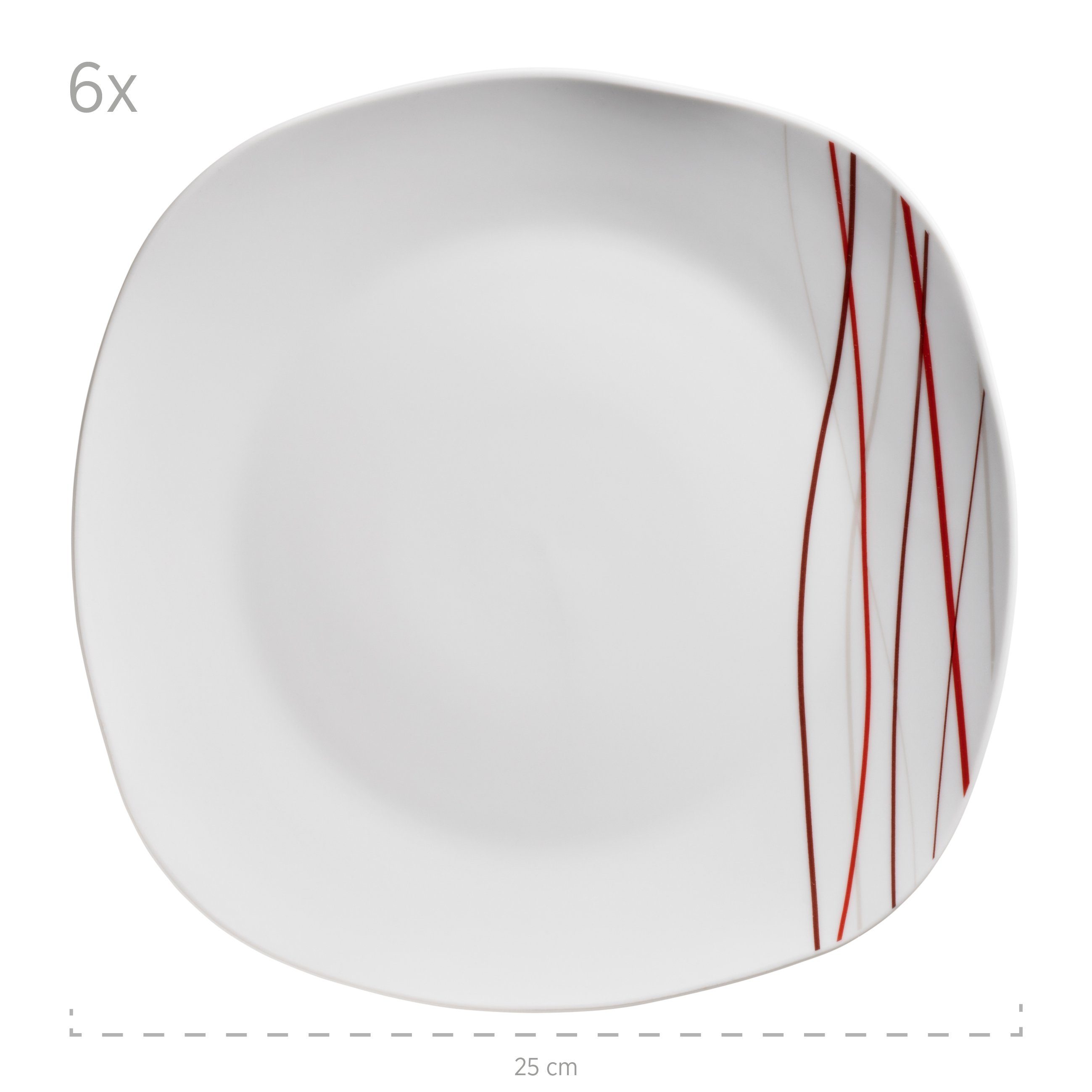 MÄSER Tafelservice Sencilla (18-tlg), 6 Personen, Porzellan