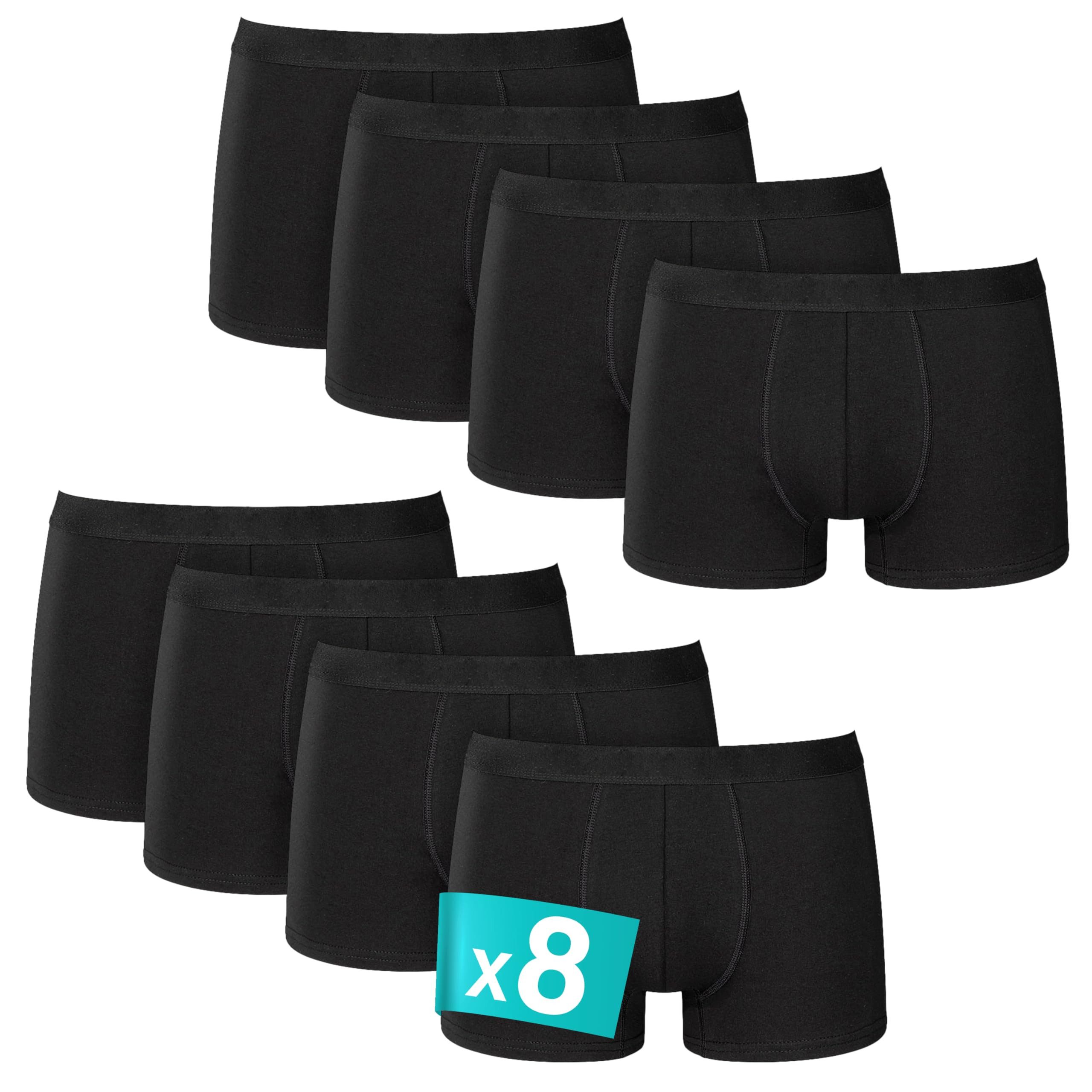 Vincenzo Bellini Boxershorts aus Baumwolle - 3 Farbvarianten - Herren Unterhose (Männer Unterwäsche Spar-Set, 8-St) Doppelt genäht - Ergonomisch & Langlebig - ohne kratzenden Zettel