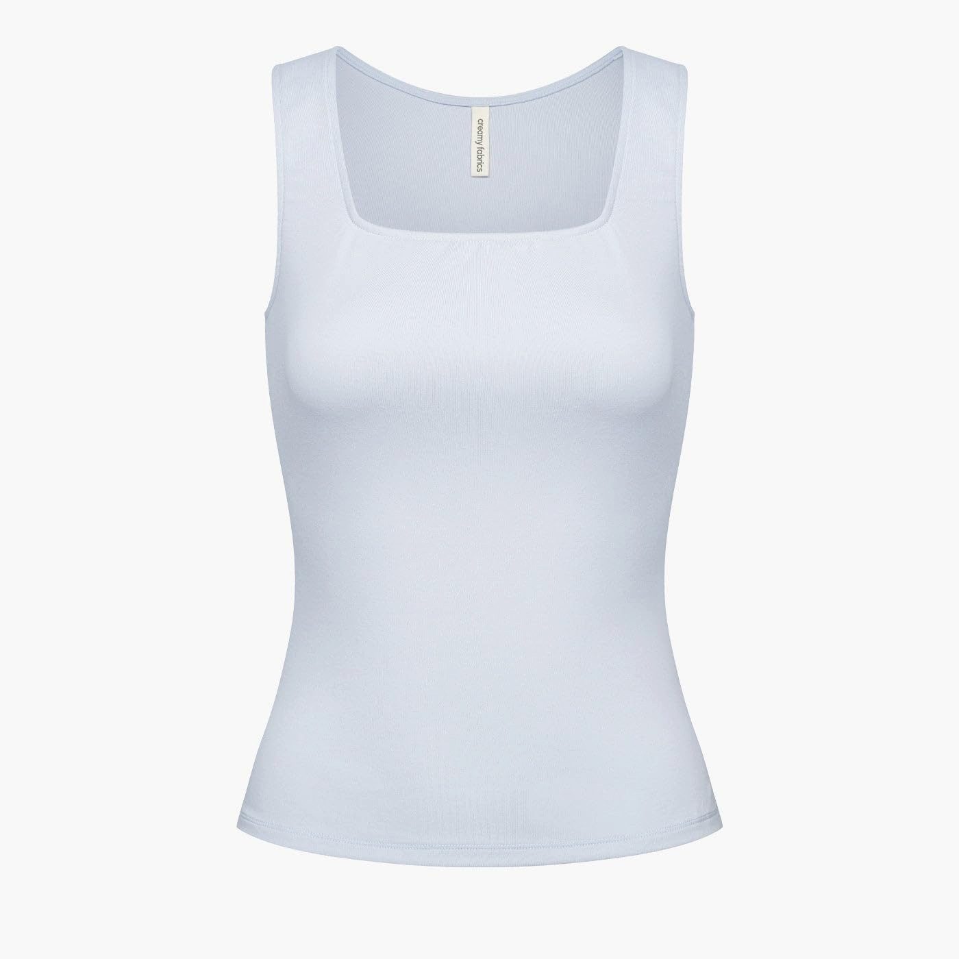 cfab by creamy fabrics Tanktop Cotton Tanktop mit eckigem Ausschnitt-Artic günstig online kaufen