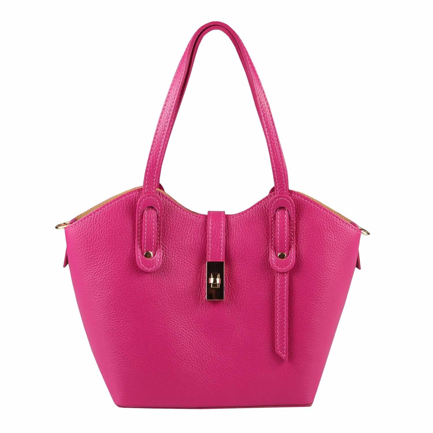 ITALYSHOP24 Schultertasche Made in Italy Damen echt Leder Tasche Shopper Business Lederhandtasche, Italienische Umhängetasche Damentasche Cross Over Tote Bag Freizeit