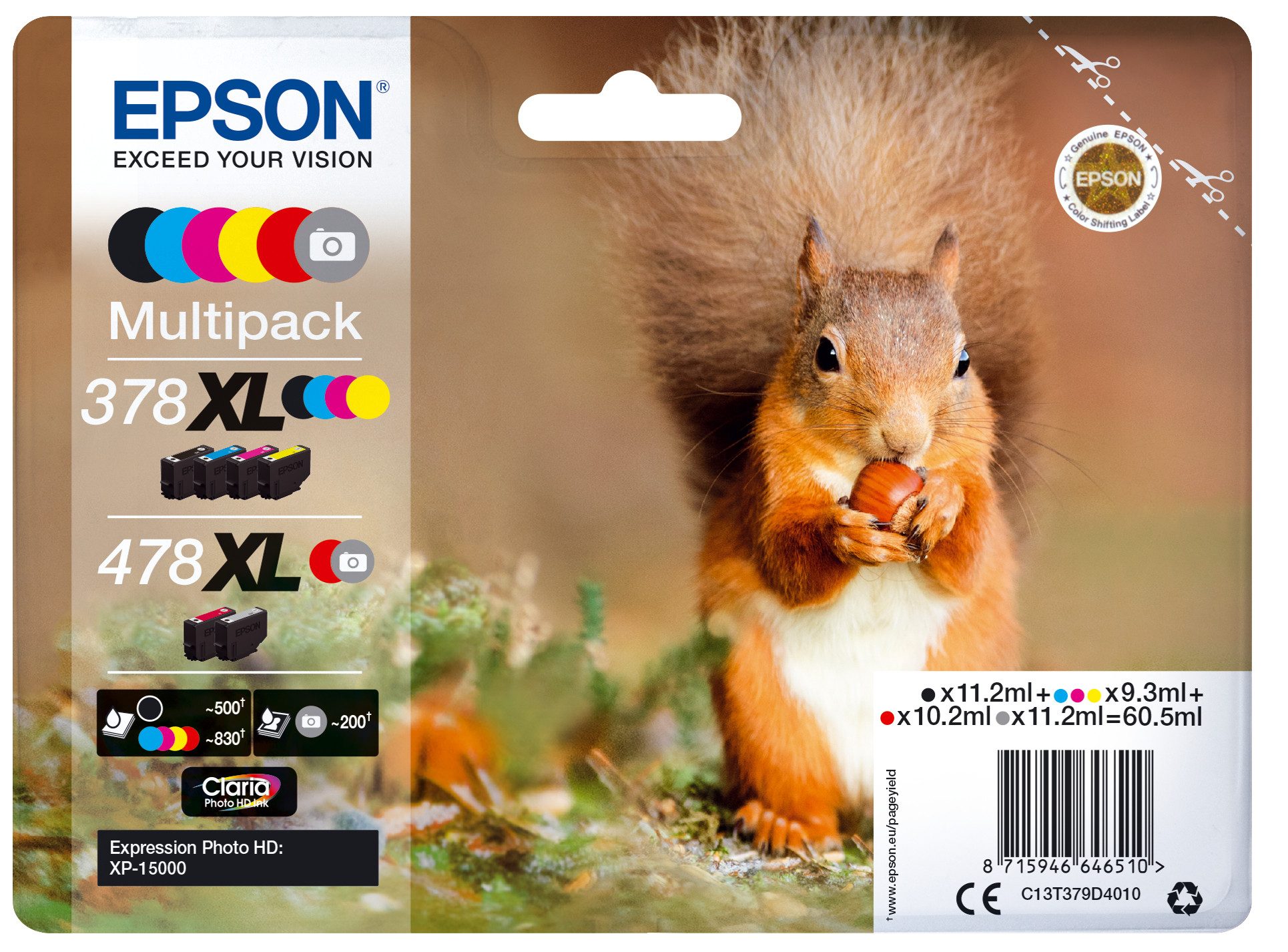 Epson Tintenpatronen Multipack 478XL (6 Farben) Tintenpatrone