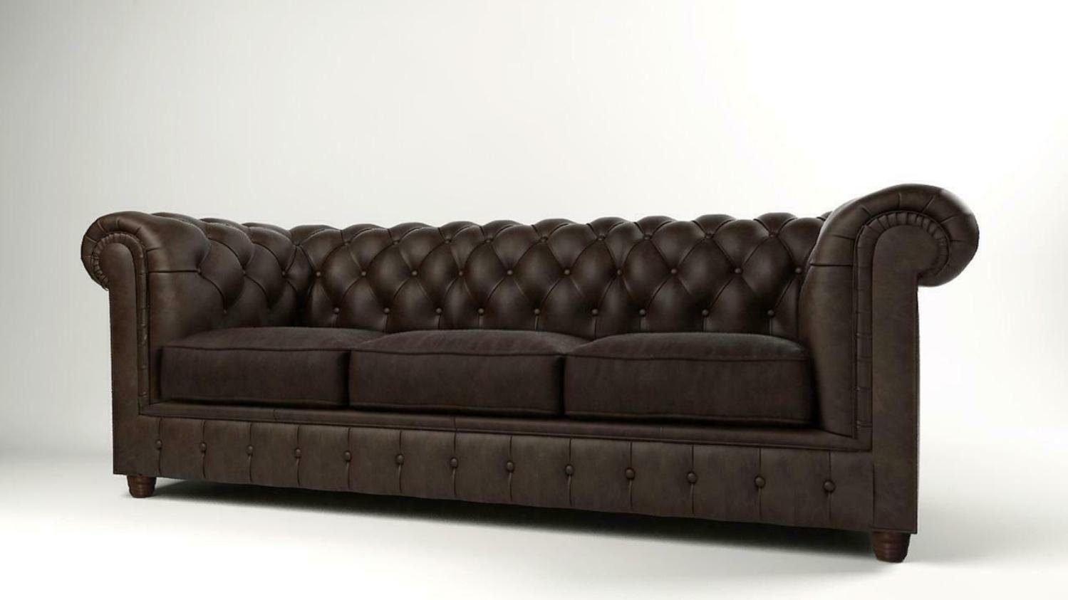 JVmoebel Sofa Klassischer moderner Couch Dreisitzer in 3-Sitzer Made Brandneu, Europe Chesterfield