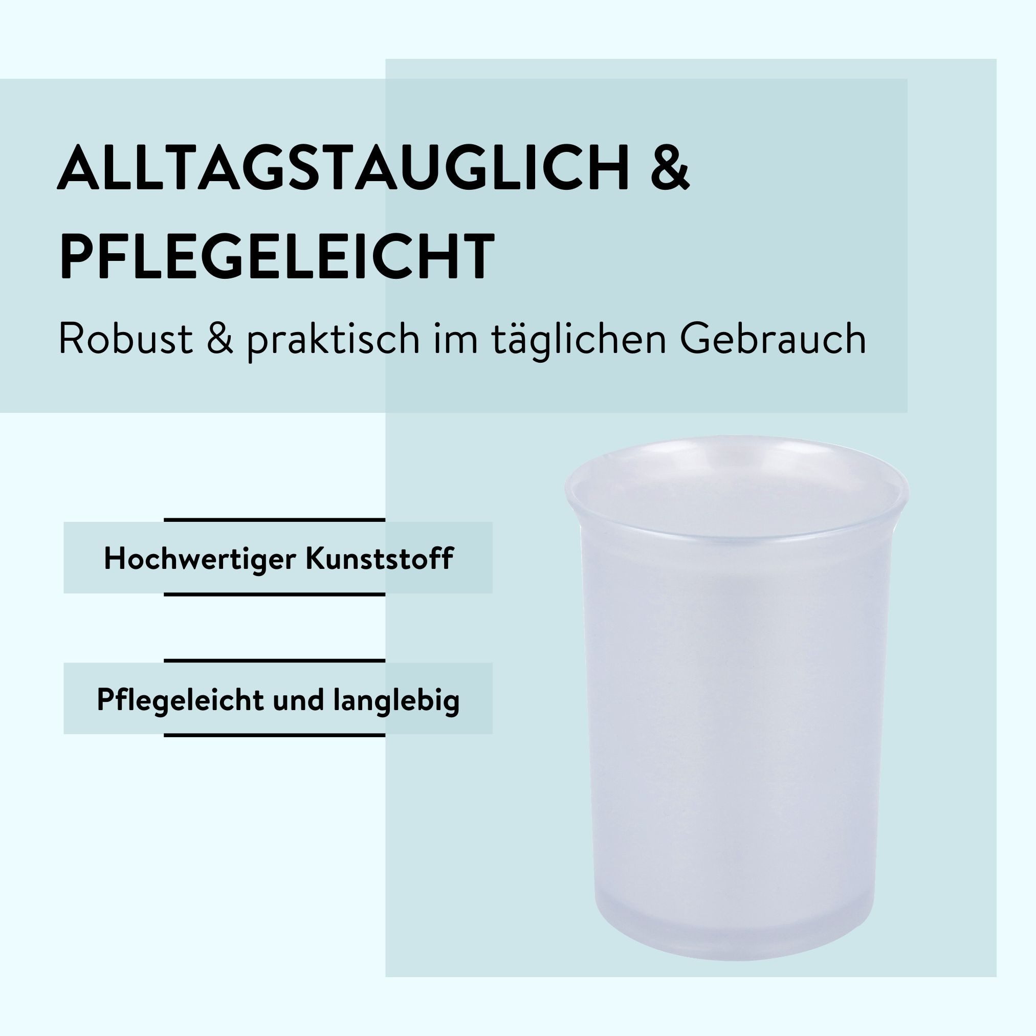 PARSA Beauty Zahnputzbecher Essential Mundbecher Pearl, Zeitlose Eleganz & Schimmernde Akzente – Bild 5 von 5