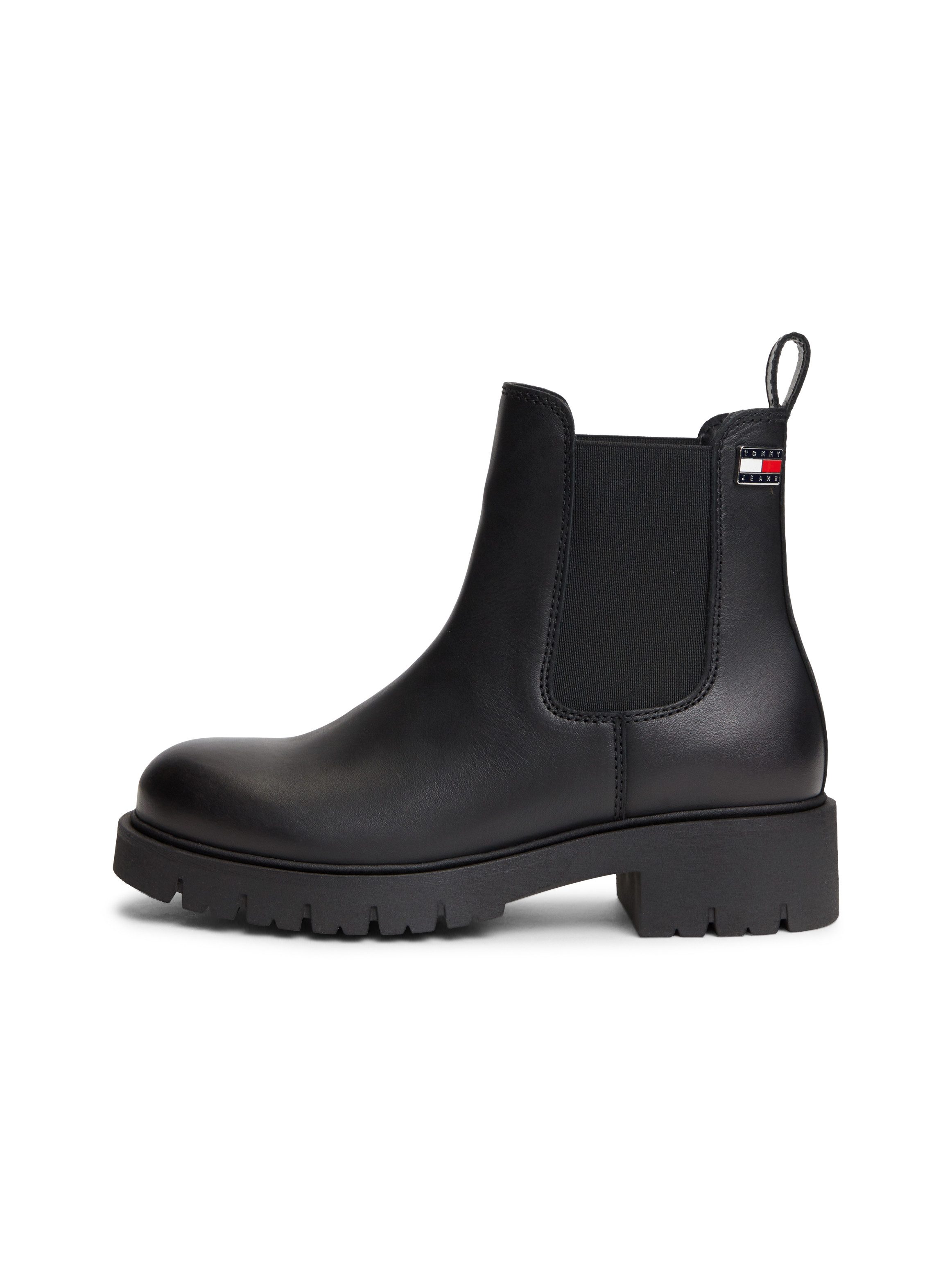 Tommy Jeans TJW CLEATED CHELSEA BOOTS Chelseaboots Blockabsatz, Schlupfboots mit zweckmäßiger Anziehlasche – Bild 5 von 5
