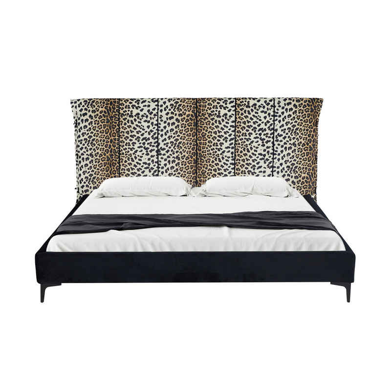 HTI-Living Bettgestell Doppelbett 180 x 200 cm Roxbury Leoprint (Stück, 1-tlg., 1x Bett Roxbury inkl. Lattenrost, ohne Matratze), mit hohem Kopfteil