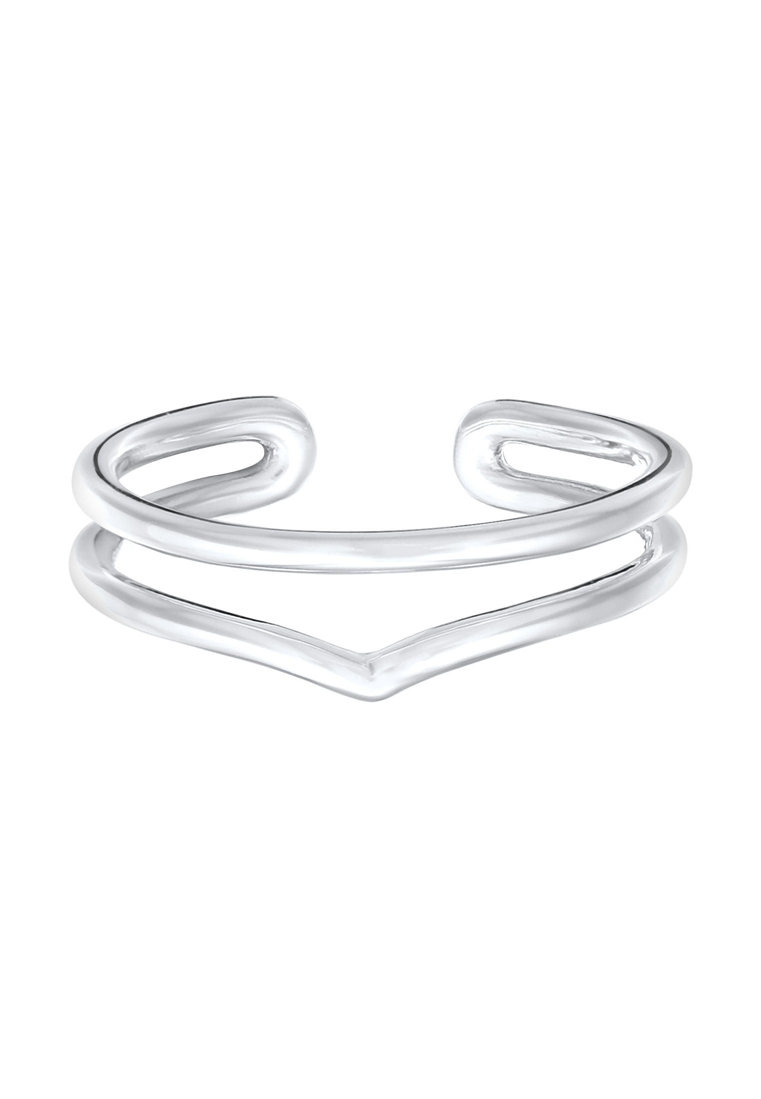 Elli Fingerring Wickelring Offen V-Form 925 Silber, Geo günstig online kaufen