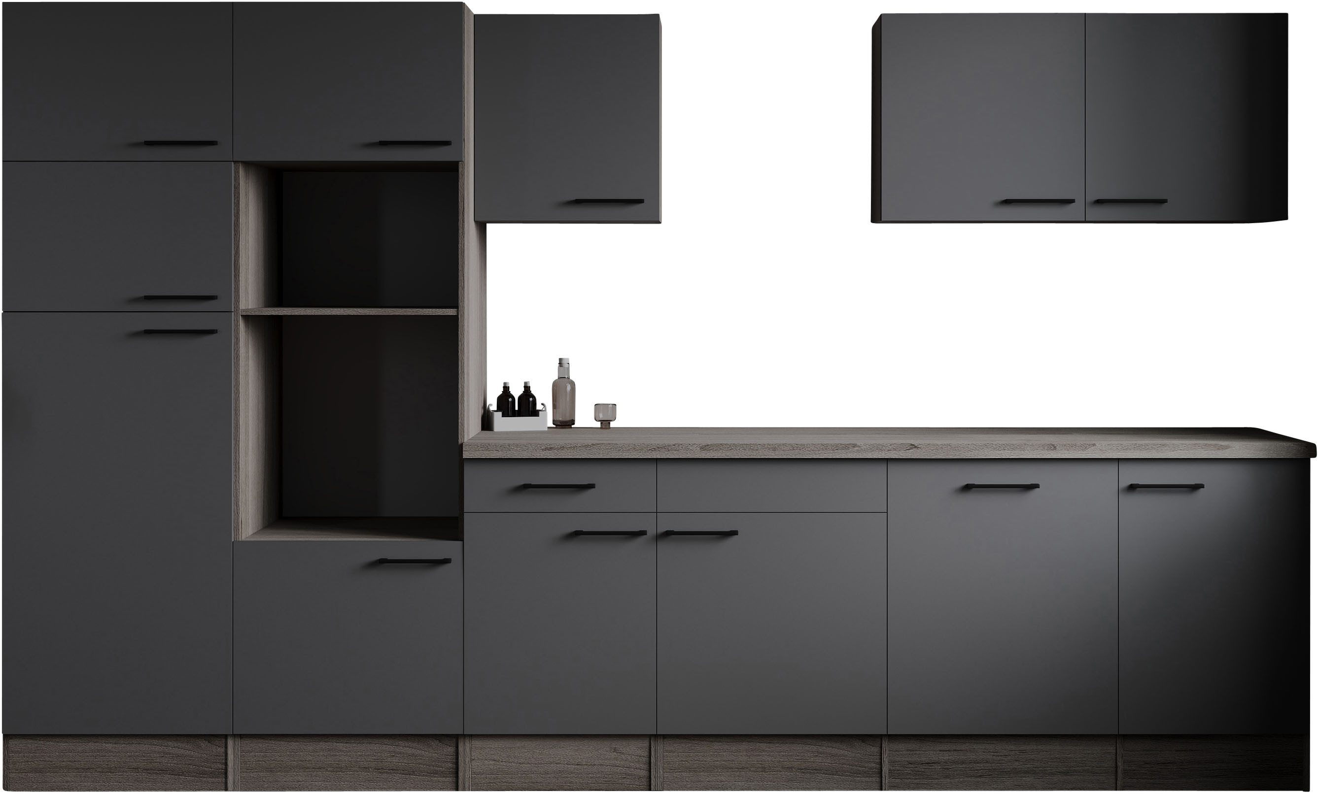RESPEKTA Küchenzeile Oliver, Breite 340 cm, 90 cm Arbeitshöhe, in exklusiver Konfiguration für OTTO