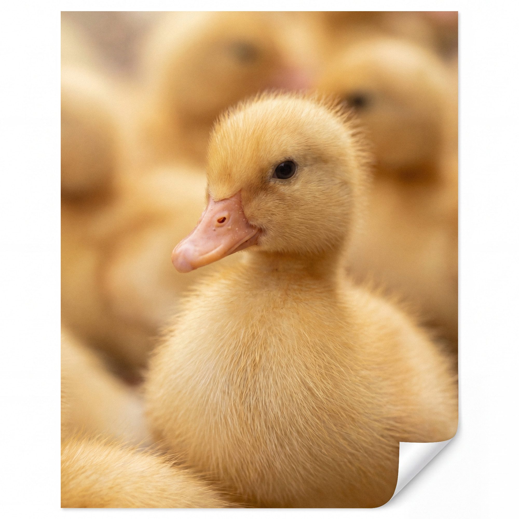 OnlyWow Fototapete Pfeil - Ente - Natur - Gelb, Matt, bedruckt, Wohnzimmer, Schlafzimmer, Wanddekoration 220x280cm