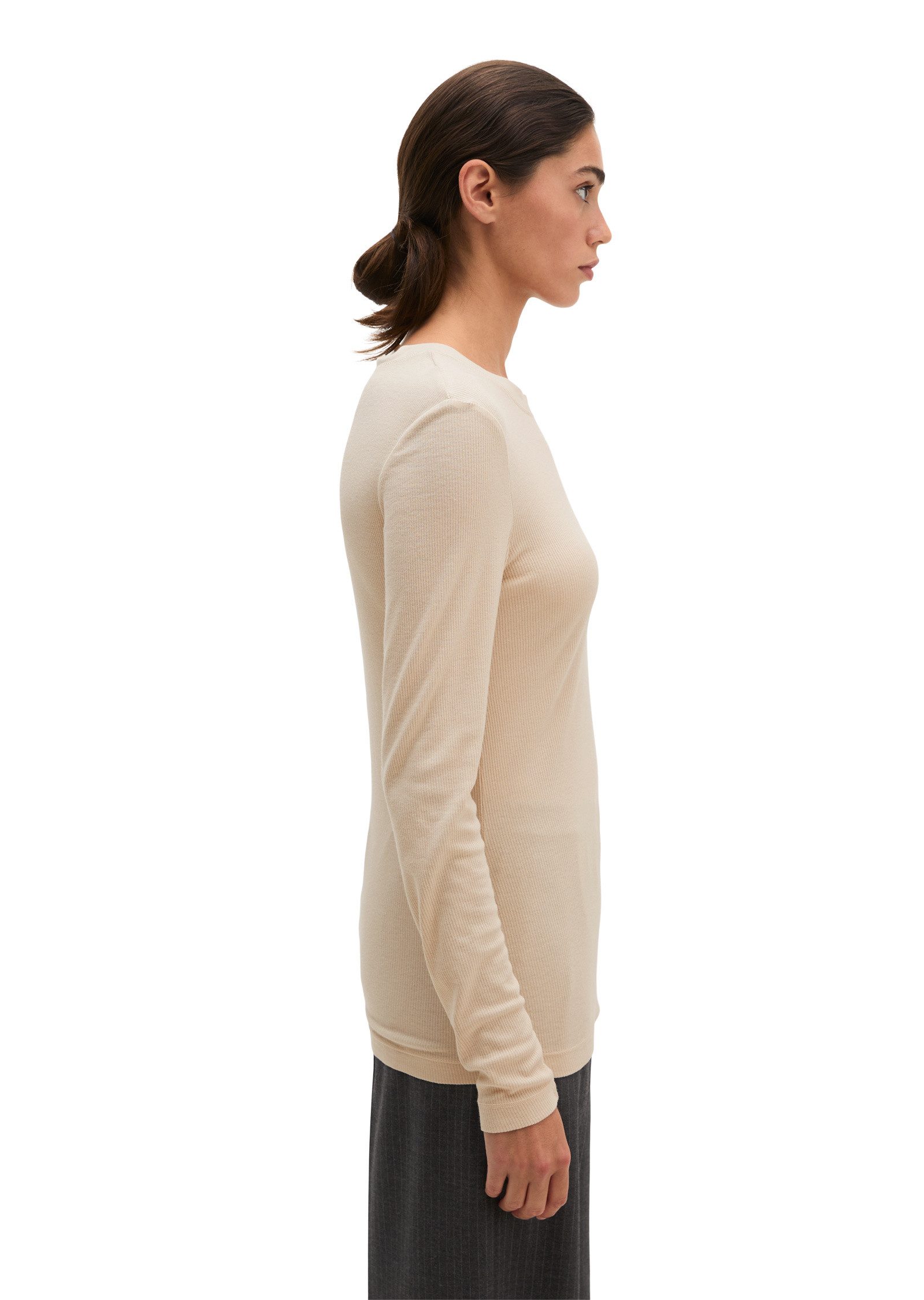 Marc O'Polo Langarmshirt aus Lyocell-Bio-Baumwoll-Stretchjersey