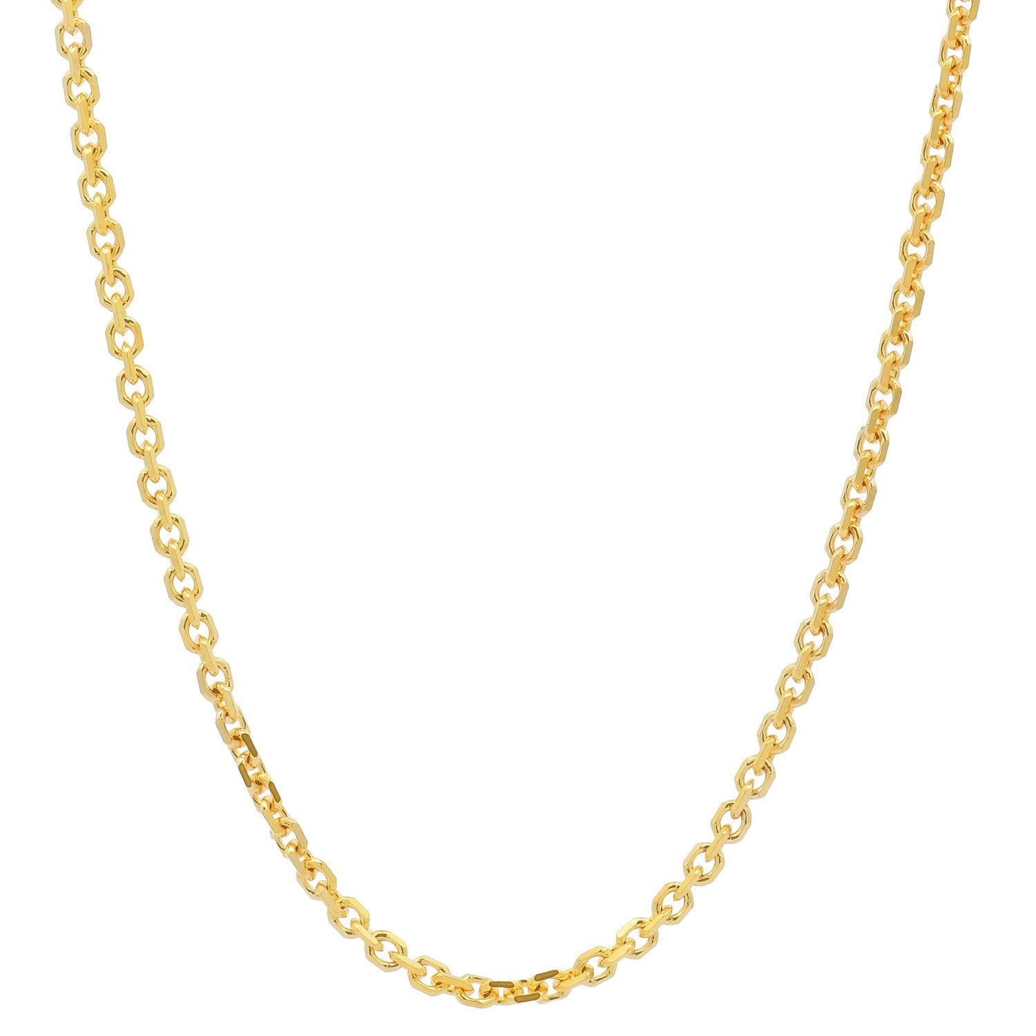 HOPLO Goldkette Goldkette Ankerkette diamantiert Breite 1,2 mm 36 cm 333-8 Karat Gold, Made in Germany – Bild 4 von 5