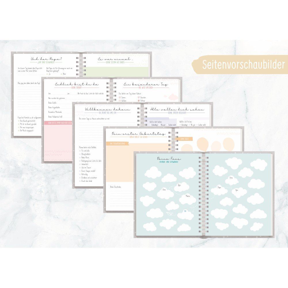 Häfft Familienkalender Babyalbum "Willkommen kleiner Schatz" Dotty Tiger