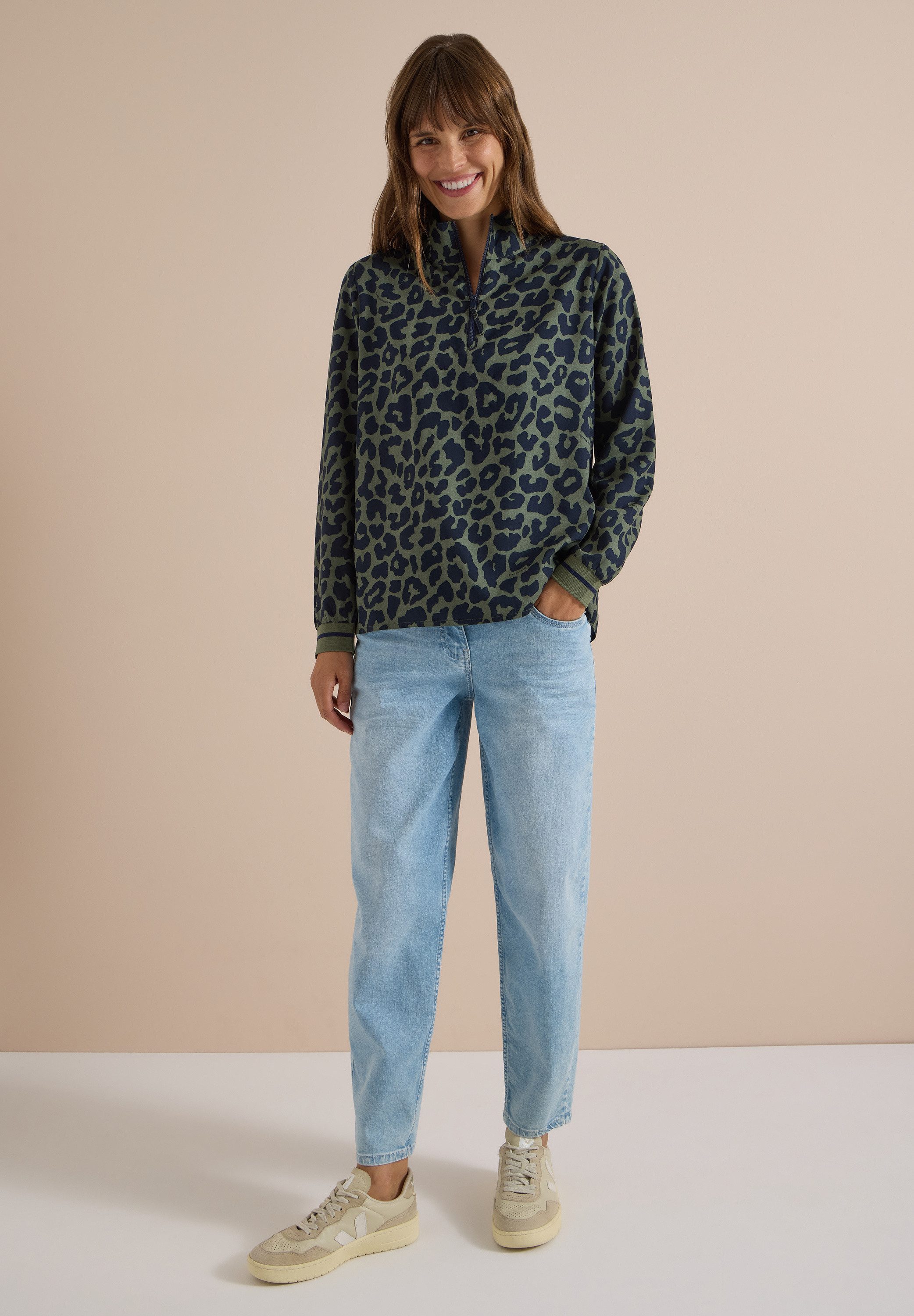 CECIL Langarmbluse im angesagten Leo-Look