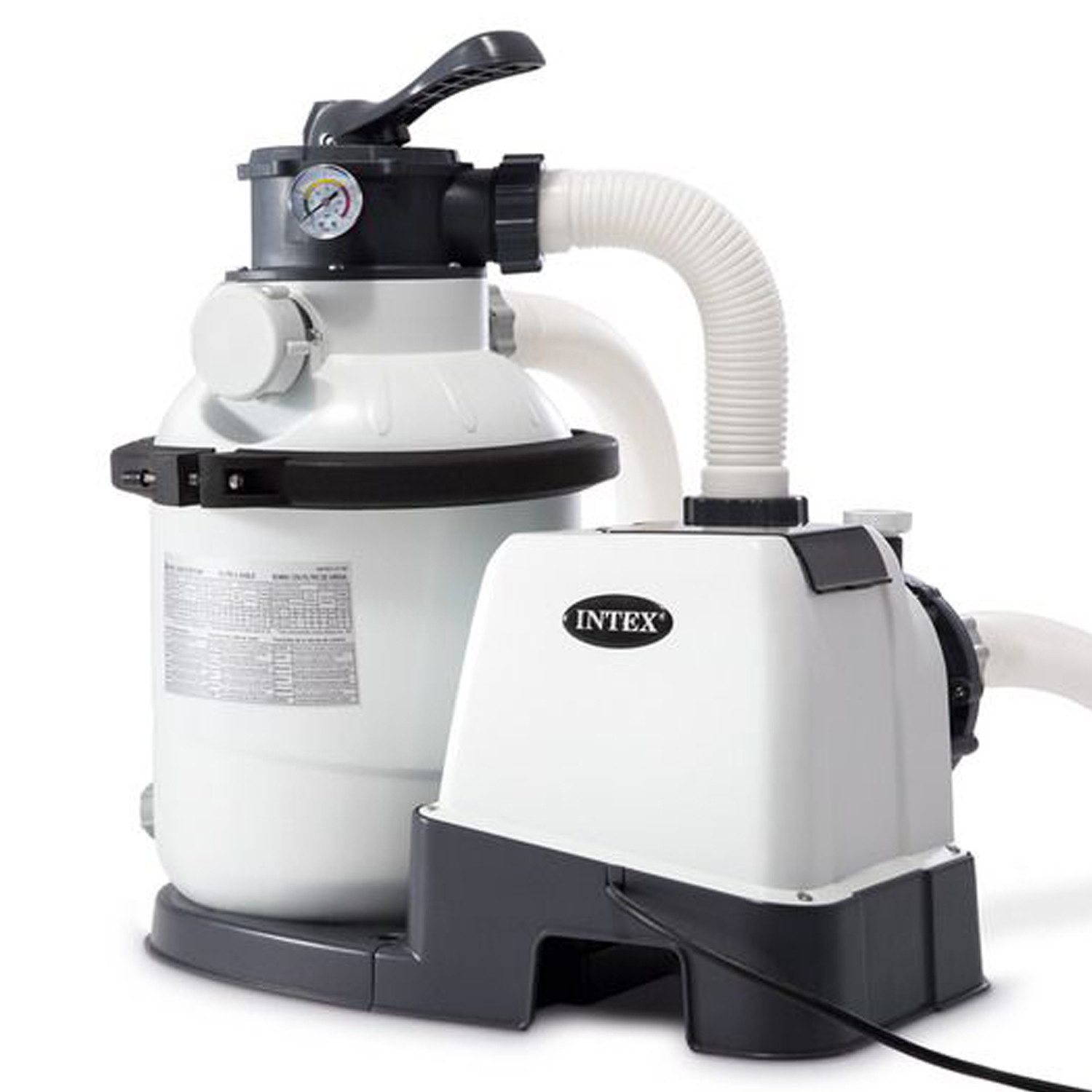 Intex Sandfilteranlage Für Swimming Pools "Krystal Clear SF90220-1", für Pools mit ca. 29.100 l Wasserinhalt, Pumpenleistung von 4.500 l/h