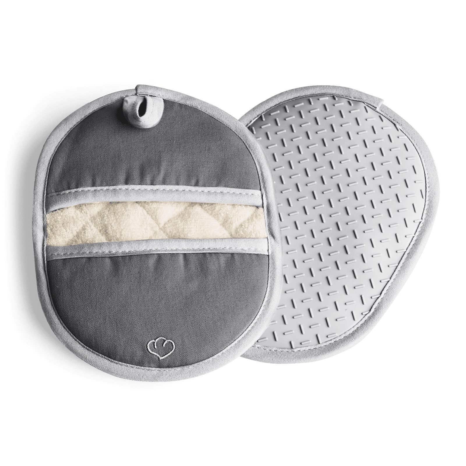 Springlane Topfhandschuhe SPRINGLANE Topflappen-Set 2-tlg. Grau, günstig online kaufen