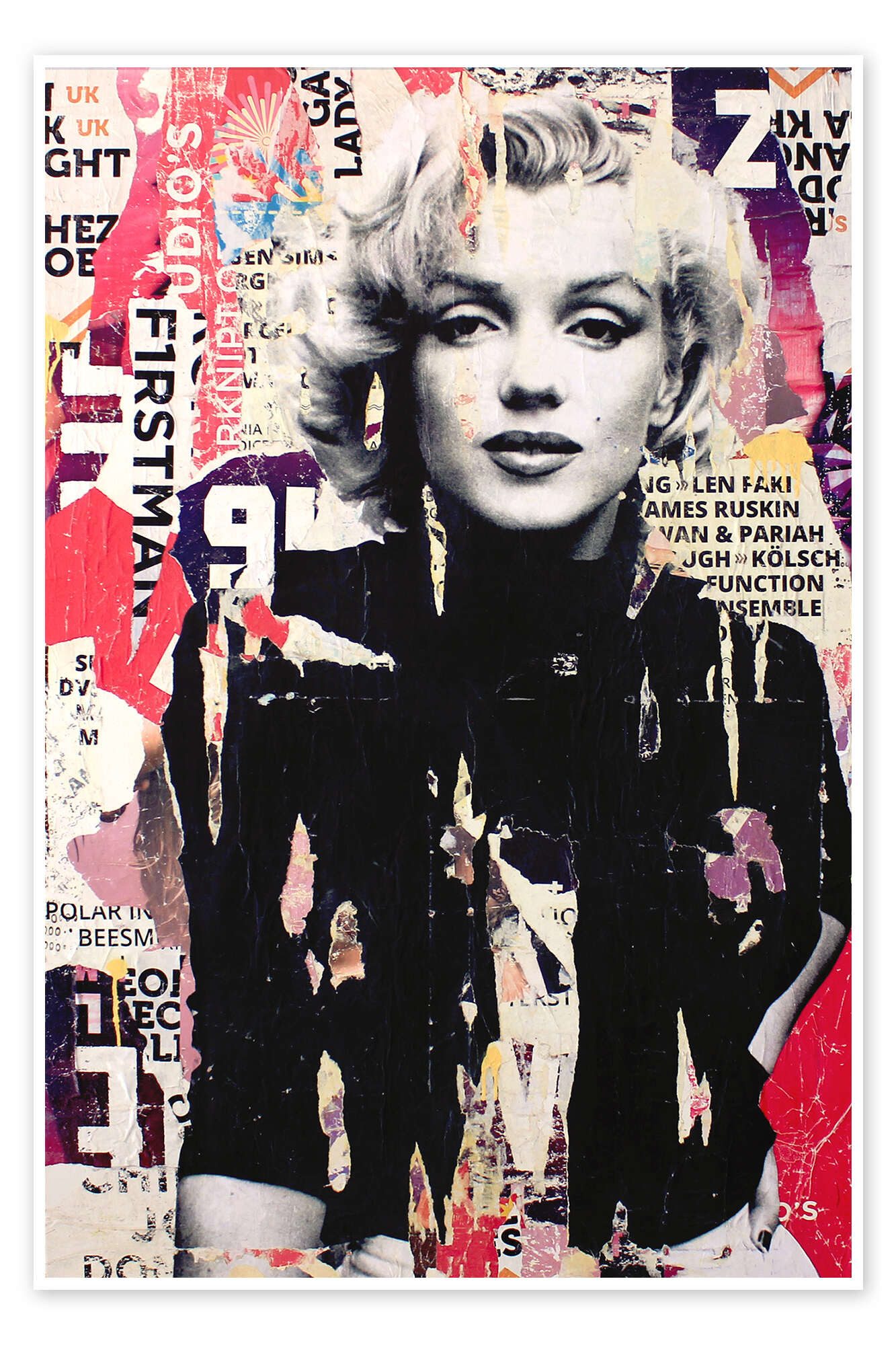 Posterlounge Wandbild Marilyn Monroe, Michiel Folkers, erhältlich als Poster, Leinwandbild, Wandsticker oder Acrylglasbild
