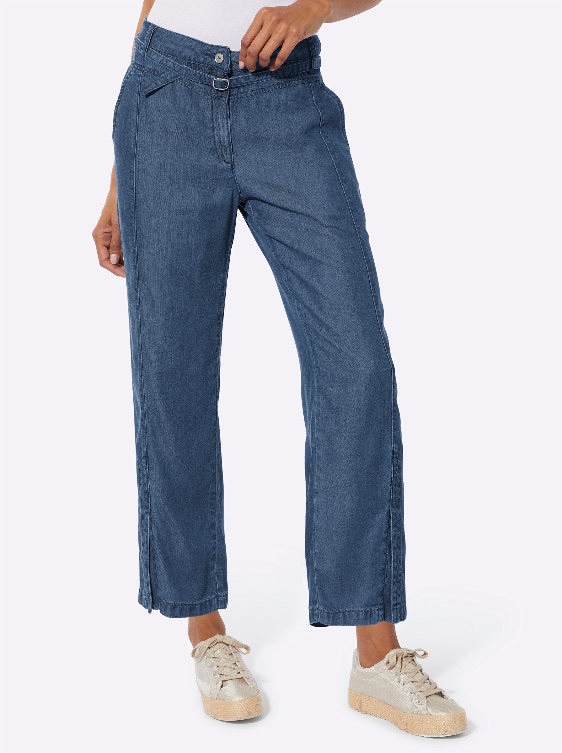 creation L Bequeme Jeans Lyocell-Jeans-Culotte komfortabel
