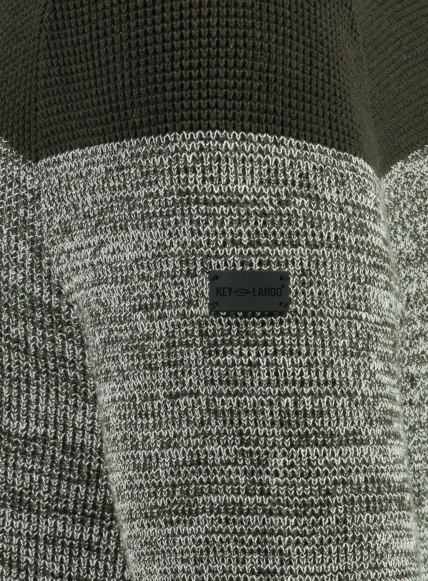 Key Streifen mit breiten Kapuzensweatshirt schwarz-beige Largo