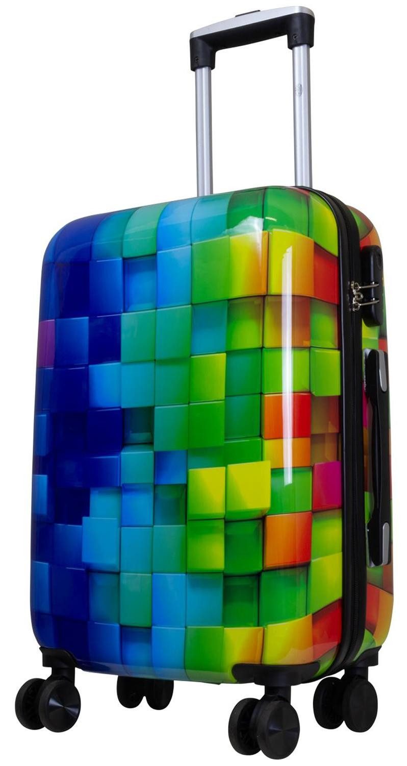 Warenhandel König Hartschalen-Trolley Mosaik, 4 Rollen, günstig online kaufen