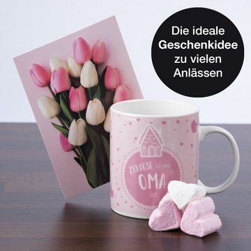 ILP Tasse Kaffeebecher Oma mit Spruch, Keramik