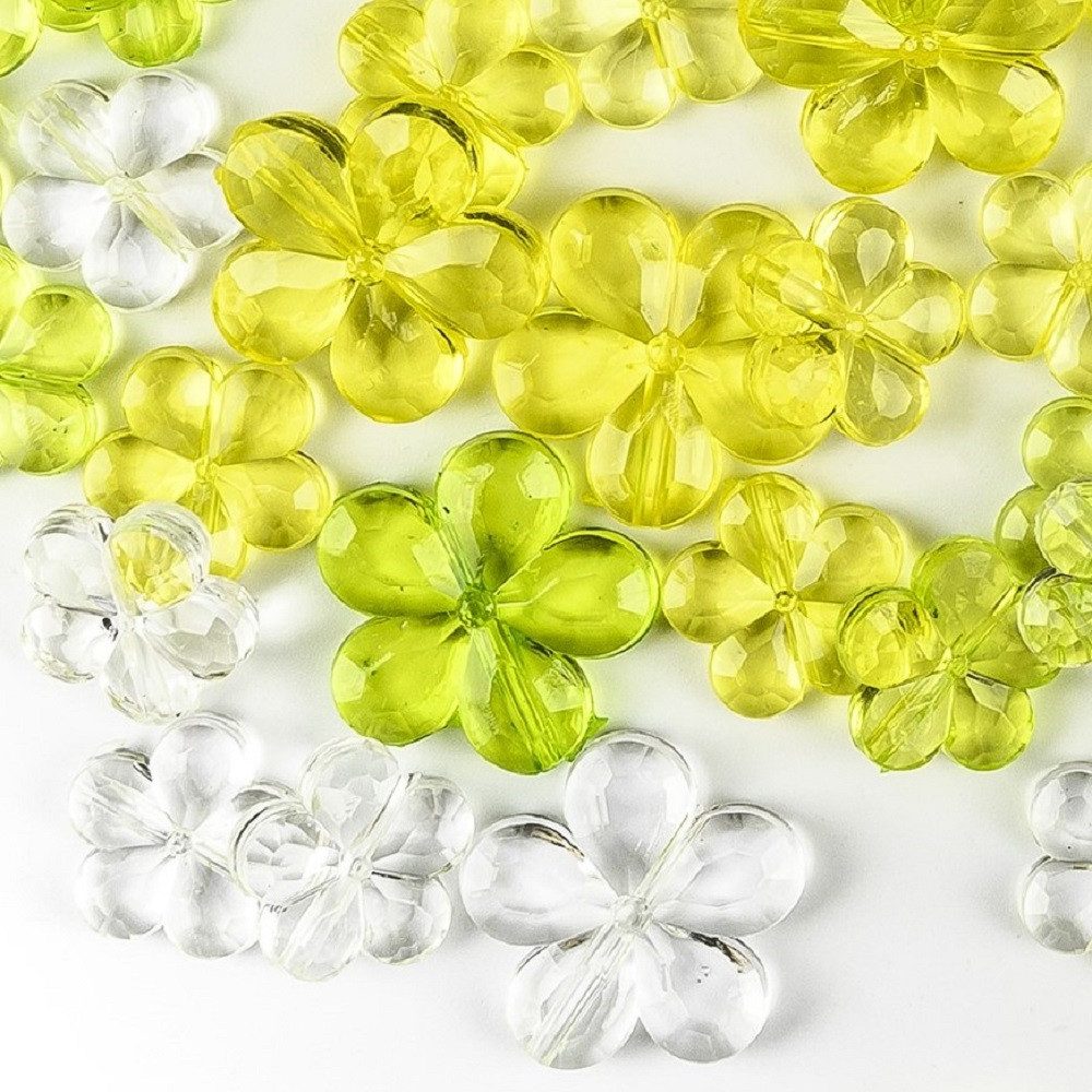 Eurosand Streudeko Streu BLÜTEN/BLUMEN 100ml. Kunststoff. 14/20mm. Ca 50–70 Stück. GRÜN.