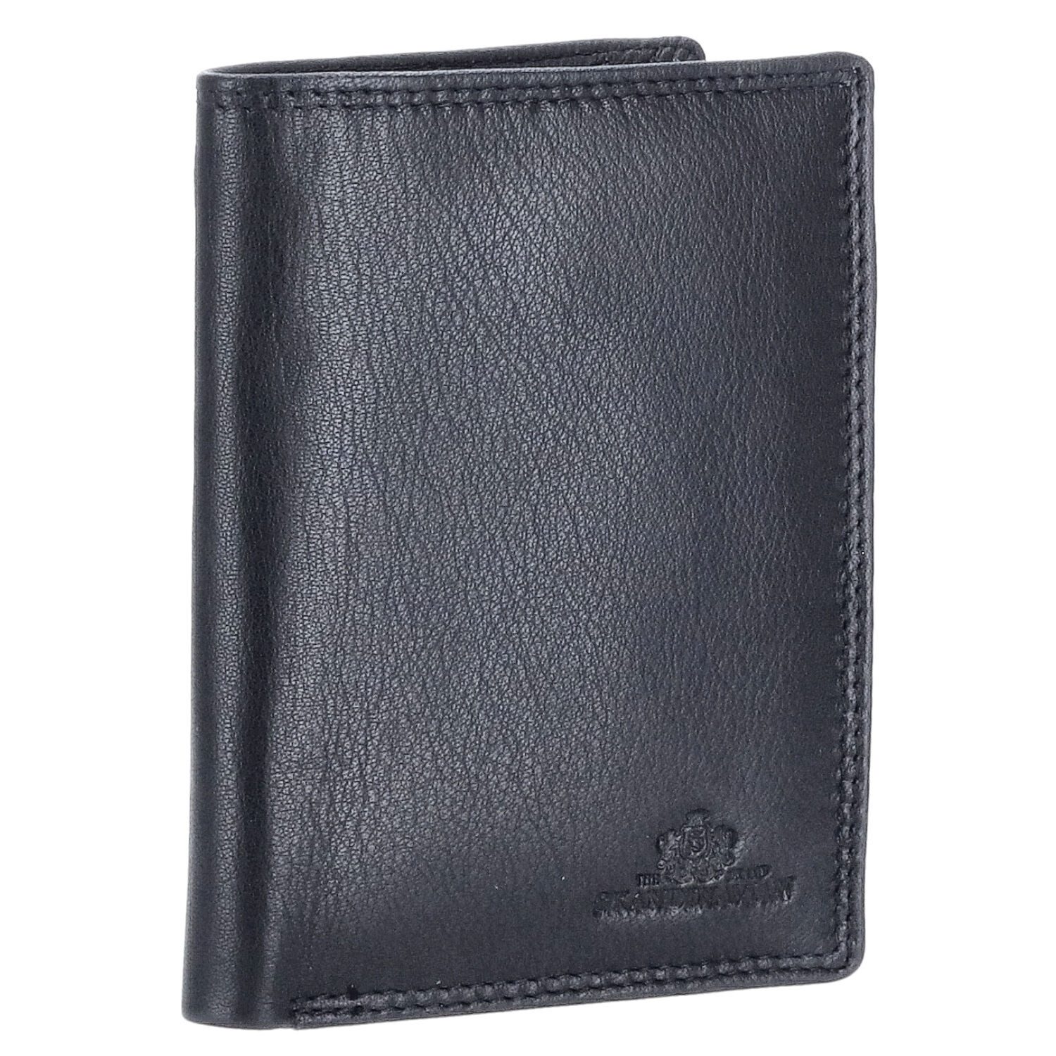 Geldbörse The Skandinavian Brand Herren Lederbörse Hoch Black