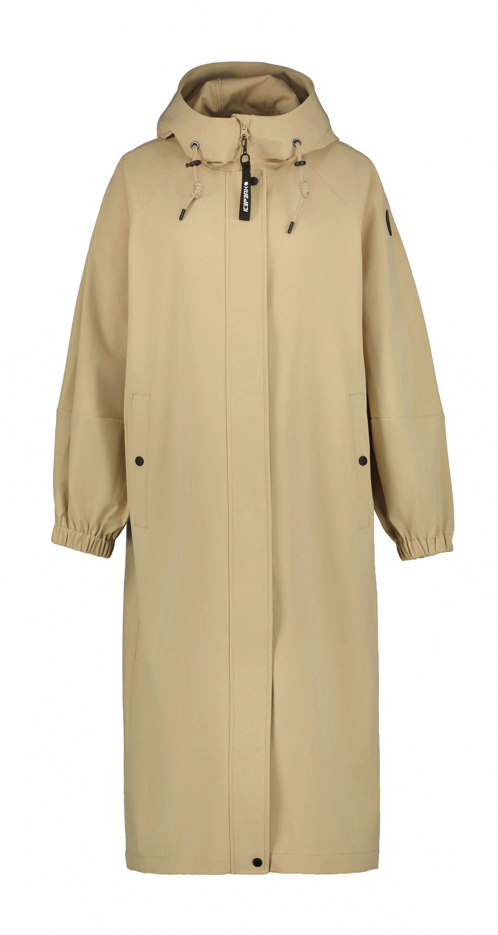 ICEPEAK Damen-Shirt Ellery In Beige - Sportlich Mit Reißverschluss