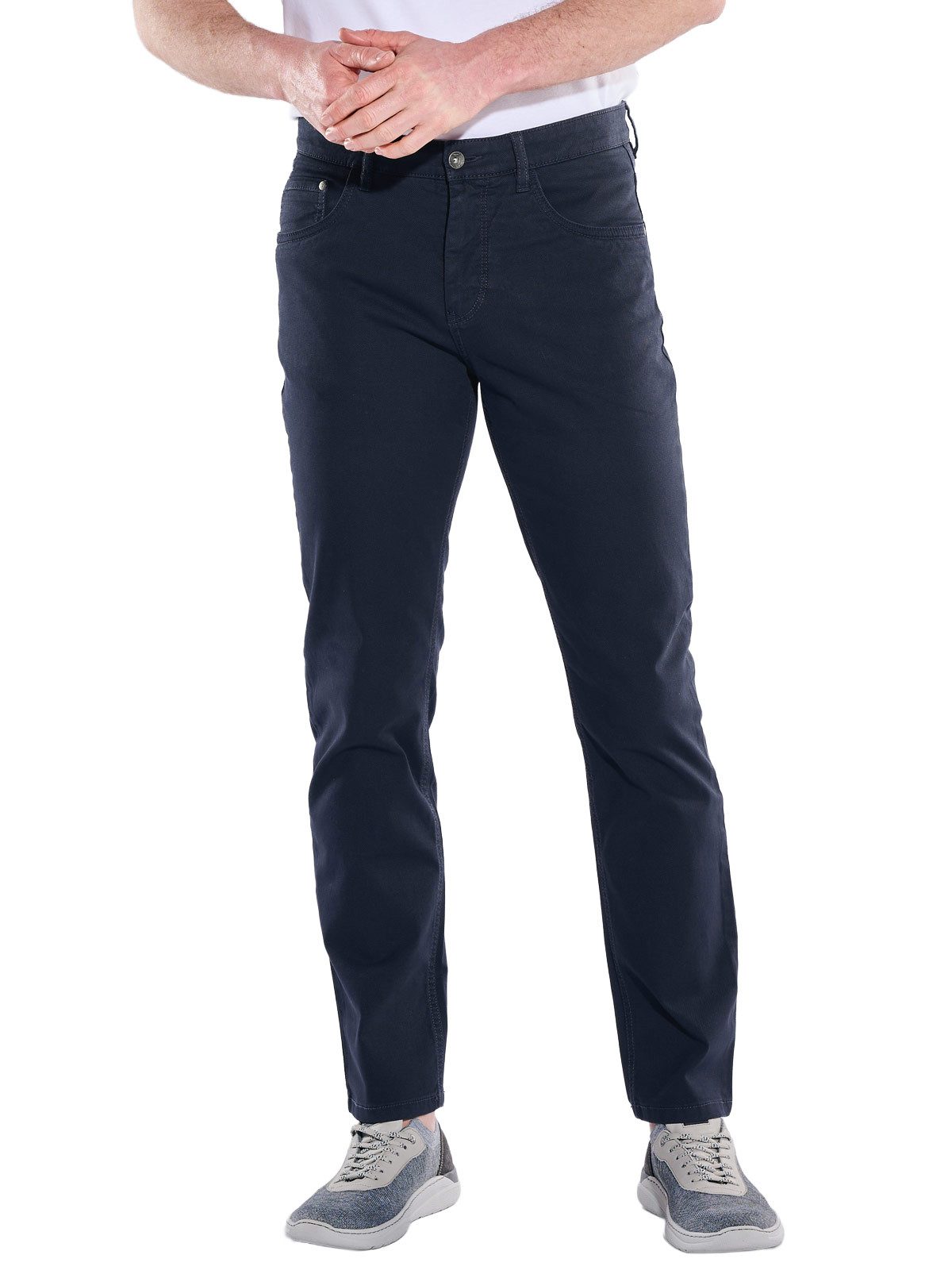 Engbers 5-Pocket-Hose Herren Hose regular, Marineblau