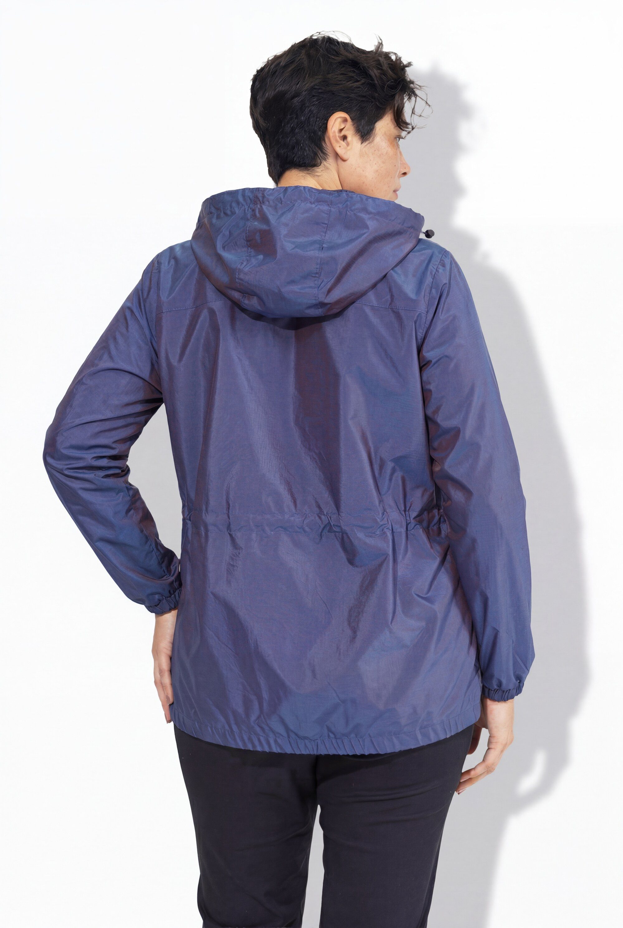 Ulla Popken Funktionsjacke Funktionsjacke schimmernd wasserabweisend Kapuze