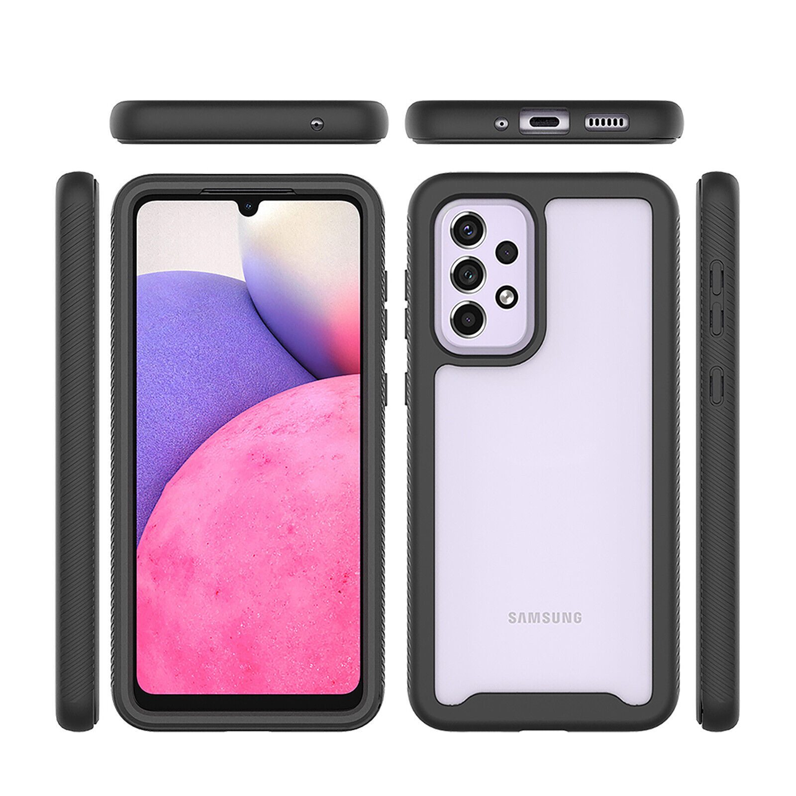 betterfon Handyhülle für Samsung Galaxy A33 5G TPU Case mit 360° Rundumschutz Displayschutz, 360 Grad Hülle mit Displayschutz und Fingerprint