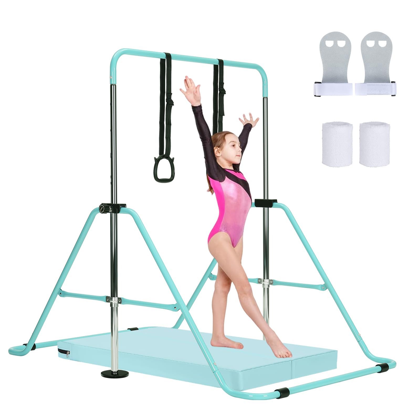 Youyijia Gymnastikstäbe Kinder Turnreck Reckstange mit Matte