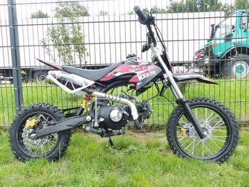 KXD Dirt-Bike Dirtbike 125ccm 14/12 Zoll Cross Vollcross Pocketbike Pit KXD 607 Rot