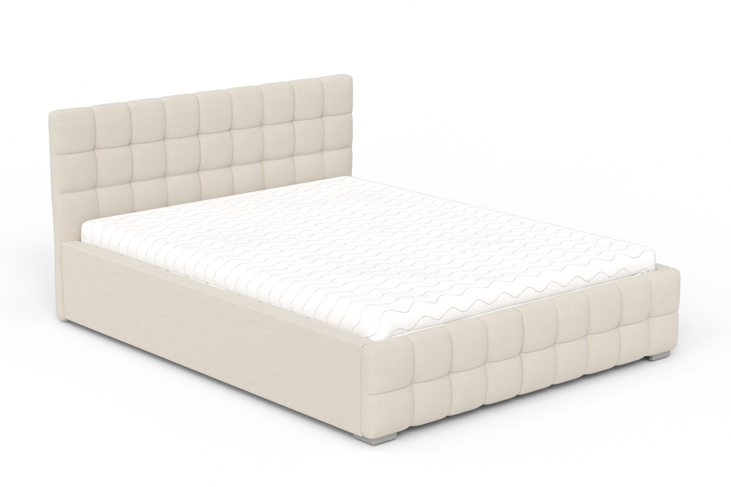 Deine Möbel 24 Polsterbett LIVO mit Bettkasten und Lattenrost, in Veloursstoff, Stauraumbett (Set, 1-tlg., Farben: Creme, Beige, Hellgrau, Anthrazit, Schwarz), modernes Doppelbett in 140x200 / 160x200 / 180x200 / 200x200 cm