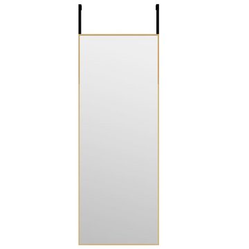furnicato Wandspiegel Türspiegel Golden 30x80 cm Glas und Aluminium