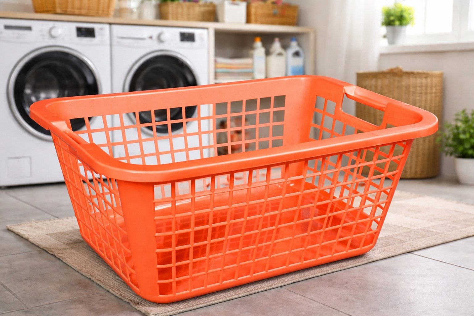 Ebaxx Wäschekorb 69 Liter Groß Wäschekorb Plastik Kunststoff Weiß Grau Anthrazit Rot