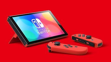 Nintendo Switch Nintendo Switch OLED - Mario Edition Rot - Handheld Spielekonsole (inkl. Joy-Con)